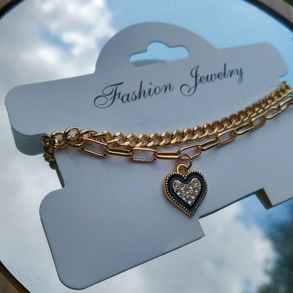 Simple Trendy Children's Bracelet With Heart Pendant, Summer Beach Jewelry - Picture 1 of 2